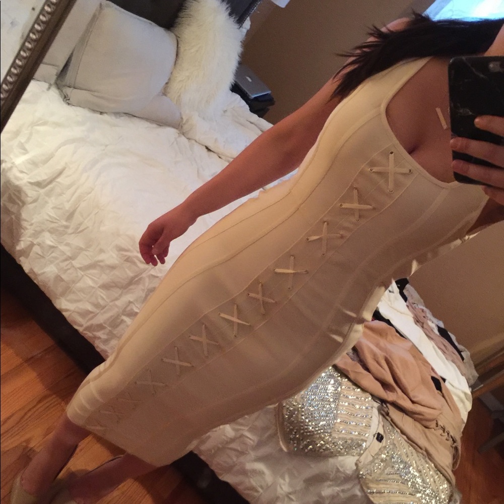 Peace + Love Cream Midi Dress, Size 12